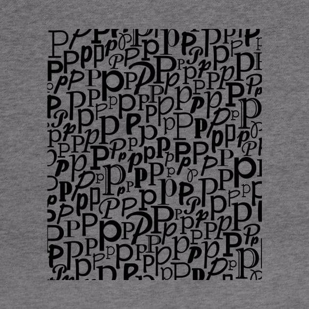 P - Typography (Black) by gillianembers